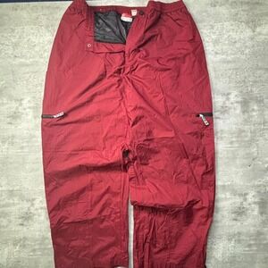 Utility Snowboard Parachute Pants Mens 36x30 Red Y2K Baggy Mesh Lining